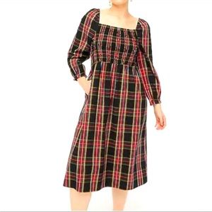 NEW J Crew Factory Cotton Smocked Midi Dress